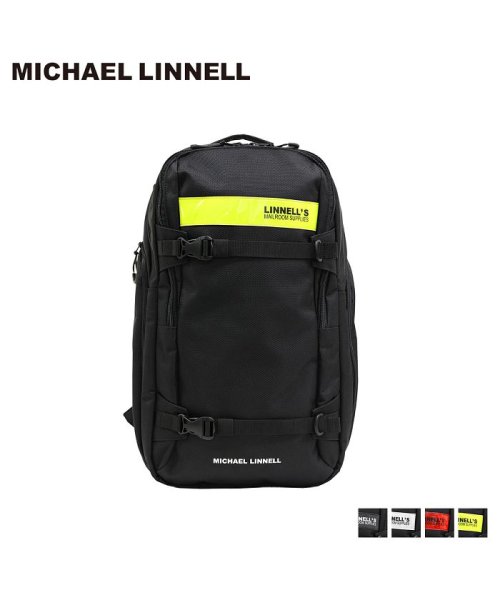 MICHAEL LINNELL(マイケルリンネル)/マイケルリンネル MICHAEL LINNELL リュック バッグ 29L メンズ レディース バックパック 2FLAP BACKPACK ブラック 黒 ML－/ブラック/イエロー