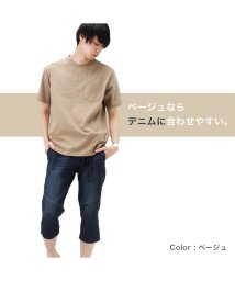 MAC HOUSE(men)(マックハウス（メンズ）)/Dickies ディッキーズ ポケット付きワンポイントTシャツ 0274－4724/ベージュ