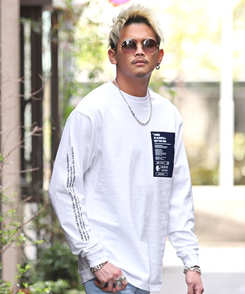 セール 15 Off 袖ロゴプリントtシャツ ロンt メンズ 長袖 Tシャツ 袖ロゴ プリント ボックスロゴ ラグスタイル Luxstyle Magaseek