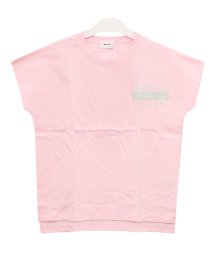 RiCO SUCRE(リコ シュクレ)/フレンチスリーブバックロゴTシャツ/ピンク