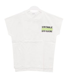 RiCO SUCRE(リコ シュクレ)/フレンチスリーブバックロゴTシャツ/オフホワイト