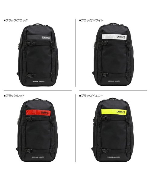 MICHAEL LINNELL(マイケルリンネル)/マイケルリンネル MICHAEL LINNELL リュック バッグ 29L メンズ レディース バックパック 2FLAP BACKPACK ブラック 黒 ML－/ブラック/ホワイト