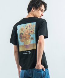 Rocky Monroe(ロッキーモンロー)/Tシャツ 半袖 メンズ レディース 絵画 プリント シンプル カジュアル ストリート ダヴィンチ ひまわり バベル ゴッホ フェルメール 真珠の耳飾りの少女 綿/ブラック系1