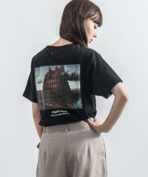 Rocky Monroe(ロッキーモンロー)/Tシャツ 半袖 メンズ レディース 絵画 プリント シンプル カジュアル ストリート ダヴィンチ ひまわり バベル ゴッホ フェルメール 真珠の耳飾りの少女 綿/ブラック系2