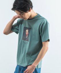 Rocky Monroe(ロッキーモンロー)/Tシャツ 半袖 メンズ レディース 絵画 プリント シンプル カジュアル ストリート ダヴィンチ ひまわり バベル ゴッホ フェルメール 真珠の耳飾りの少女 綿/ダークブルー