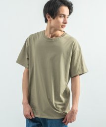 Rocky Monroe(ロッキーモンロー)/Tシャツ メンズ レディース 半袖 無地 白 黒 ゆったり 丸首 クルーネック カジュアル 春夏 カップル ペア お揃い FRUIT OF THE LOOM フ/カーキ