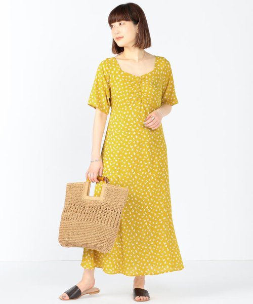 セール Ray Beams ドット フラワー マキシワンピース ビームス アウトレット Beams Outlet Magaseek