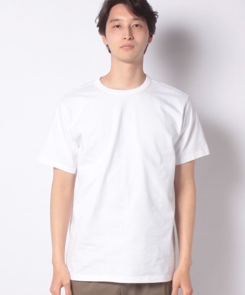 BENETTON (mens)(ベネトン（メンズ）)/コットン無地クルーネックTシャツ・カットソー/ホワイト