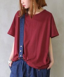 osharewalker(オシャレウォーカー)/『ゆるっとシンプルTシャツ』/レッド