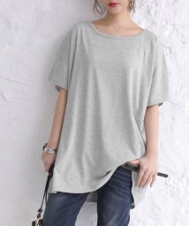 osharewalker(オシャレウォーカー)/『ゆるっとシンプルTシャツ』/杢グレー