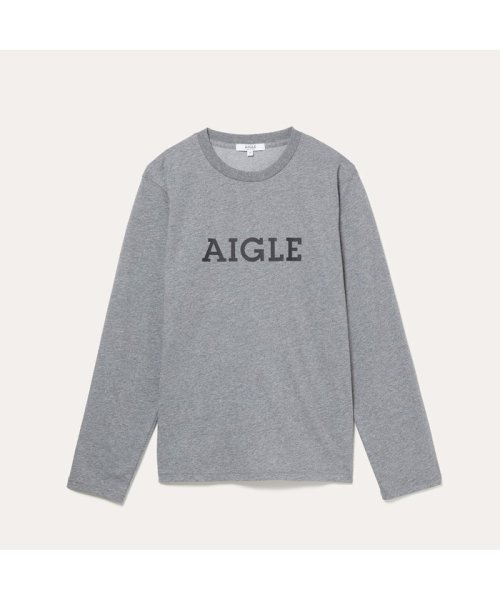 ＡＩＧＬＥ MEN(エーグル　メンズ)/DFT AIGLEプリント長袖Tシャツ/グレー
