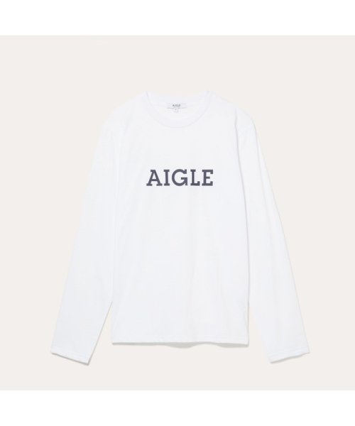 ＡＩＧＬＥ MEN(エーグル　メンズ)/DFT AIGLEプリント長袖Tシャツ/ホワイト