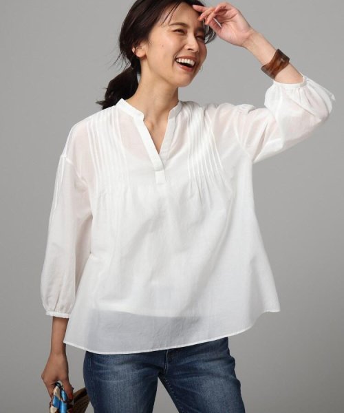 洗える エアリーコットンシルク 七分袖ブラウス アンタイトル Untitled Magaseek