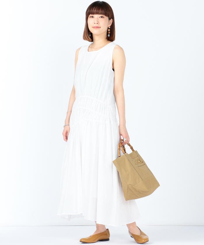 クーポン セール 50 Off Ray Beams アシンメトリー シャーリング ノースリーブ ワンピース ビームス アウトレット Beams Outlet Magaseek