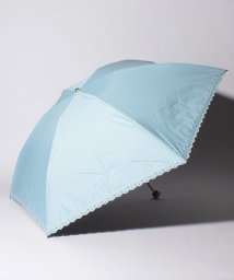 MACKINTOSH PHILOSOPHY(umbrella)(マッキントッシュフィロソフィー（傘）)/MACKINTOSH PHILOSOPHY 晴雨兼用折りたたみ傘 "ストライプ 刺繍"/ペールスカイ