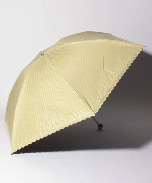 MACKINTOSH PHILOSOPHY(umbrella)(マッキントッシュフィロソフィー（傘）)/MACKINTOSH PHILOSOPHY 晴雨兼用折りたたみ傘 "ストライプ 刺繍"/レモンイエロー