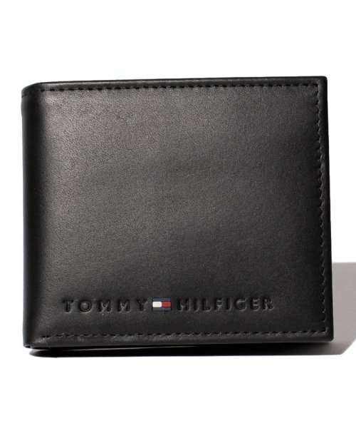 TOMMY HILFIGER(トミーヒルフィガー)/【メンズ】【Tommy Hilfiger】二つ折小銭入れ付財布/ブラック