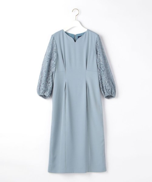 D Clan レース ソデ 5分袖 ミディ ワンピース グリーンレーベルリラクシング Green Label Relaxing Magaseek