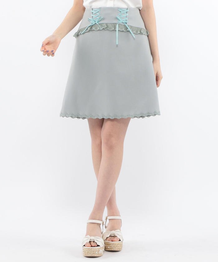 セール シュシュレースアップミニスカート ロディスポット Lodispotto Magaseek