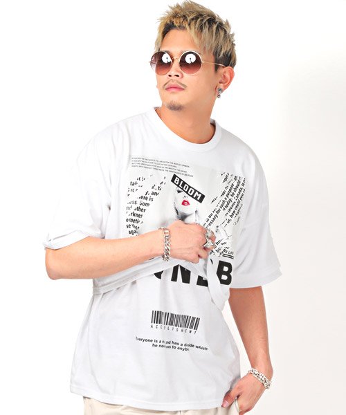 セール ディファレンスプリント半袖tシャツ Tシャツ メンズ 半袖