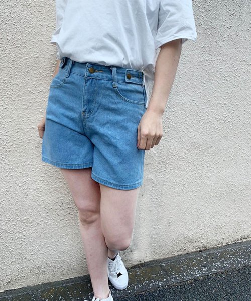セール レディースパンツデニム ショートパンツ 体型カバー ハイウエスト 美足効果 無地 夏 旅行海 セイヘイショップ Seiheishop Magaseek