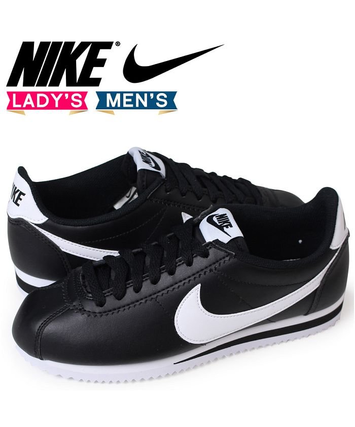 Nike Wmns Classic Cortez Leather ナイキ コルテッツ クラシック スニーカー レディース メンズ ブラック 010 ナイキ Nike Magaseek
