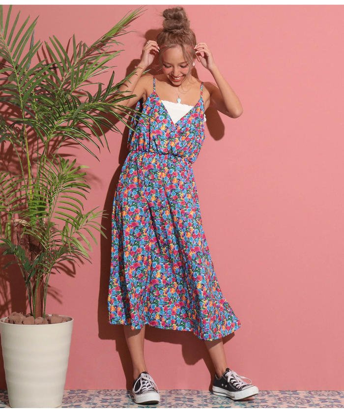 セール フラワーデザインワンピース アナップミンピ Anap Mimpi Magaseek