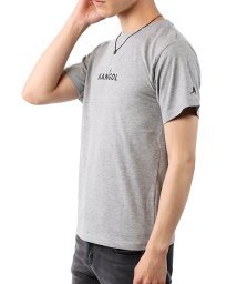 TopIsm(トップイズム)/KANGOLカンゴール別注袖ビッグシルエット半袖Tシャツ/グレー