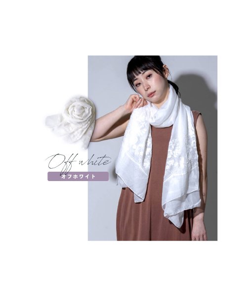 ストール 春 レディース コットン ガーゼ 大判 夏 薄手 花柄 刺繍 Uvケア Uvカット 紫外線 春夏 綿 冷房対策 マフラー ショール 大判 ストール エクレボ Exrevo Magaseek