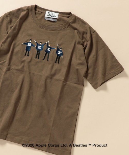 SHIPS MEN(シップス　メン)/SHIPS: THE BEATLES エンブロイダリー Tシャツ/ダークブラウン