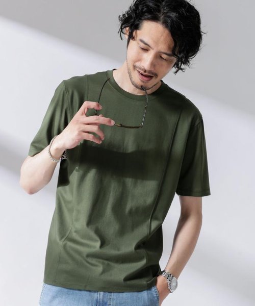 nano・universe(ナノ・ユニバース)/Pattern　made　fit Ｔシャツ/カーキ