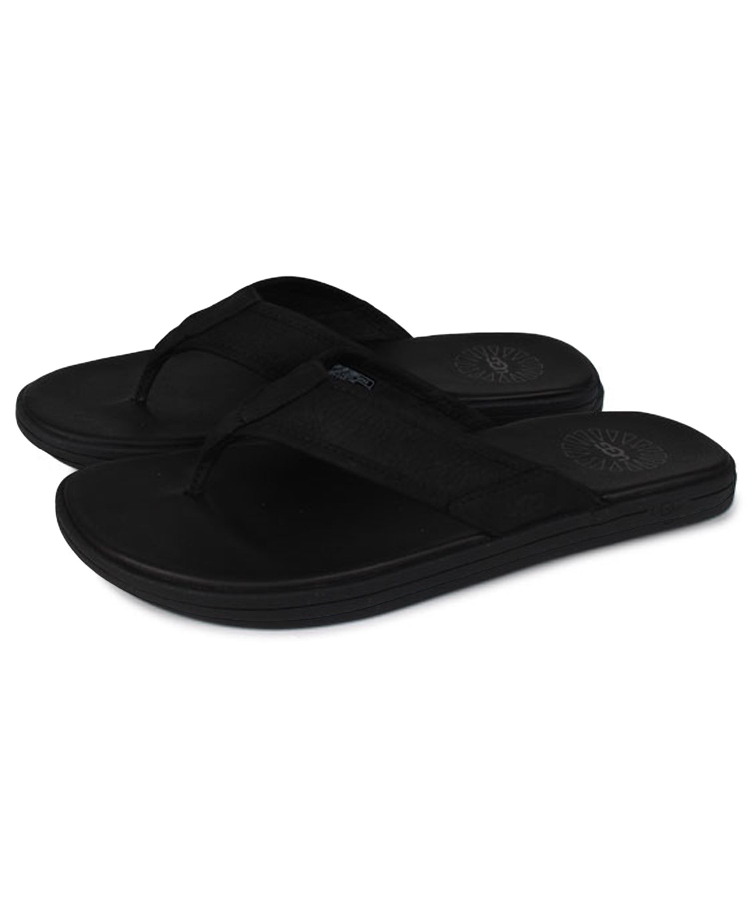 UGG SEASIDE LEATHER FLIP FLOP ブラック