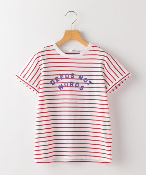 SHIPS KIDS(シップスキッズ)/SHIPS KIDS:ボーダー 刺繍 TEE(140～150cm)/レッド