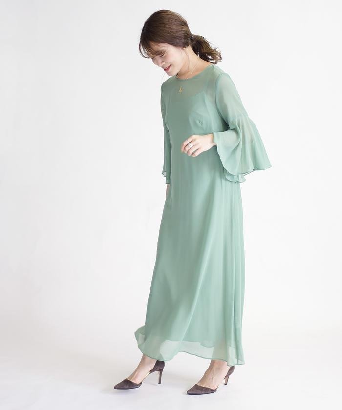 Little Black シフォンフレアスリーブワンピース シップス ウィメン Ships Women Magaseek