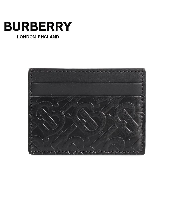 バーバリー BURBERRY カードケース 名刺入れ 定期入れ メンズ MONOGRAM SANDON CARD HOLDER ブラック 黒  8017648 [