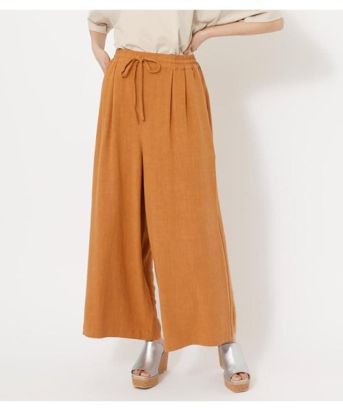AZUL by moussy(アズールバイマウジー)/LINEN WIDE PANTS/CAM
