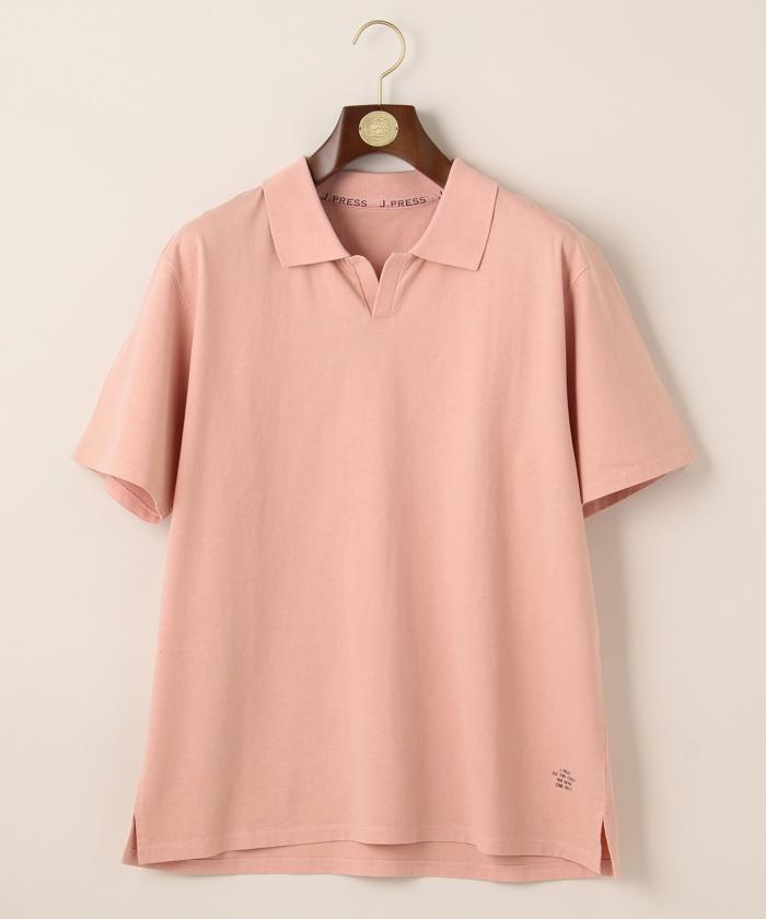 @【メンズXL】新品未使用 J.PRESS シルク スキッパーポロシャツ 茶系 セール】 シルク スキッパーポロシャツ （ポロシャツ）｜J.PRESS