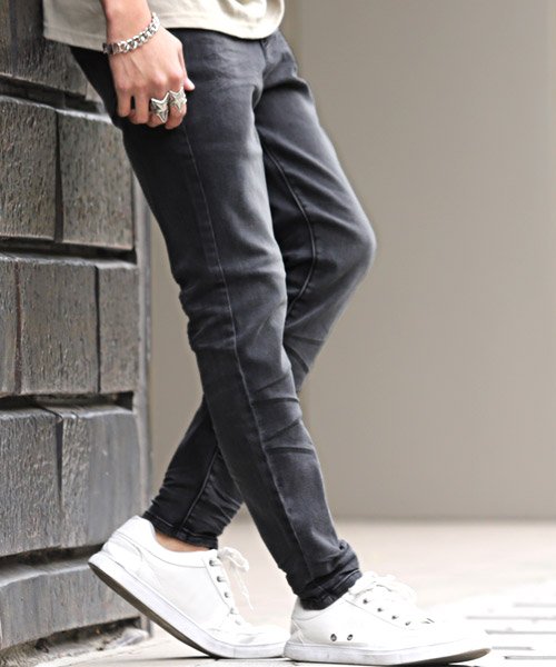 セール ストレッチデニムスキニーパンツ スキニー デニム メンズ アンクル ストレッチ ジーンズ パンツ ラグスタイル Luxstyle Magaseek