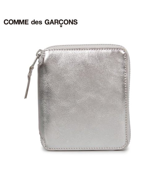 COMME des GARCONS(コムデギャルソン)/コムデギャルソン COMME des GARCONS 財布 二つ折り メンズ レディース ラウンドファスナー 本革 GOLD AND SILVER WALLET/シルバー