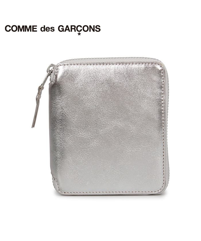 コムデギャルソン Comme Des Garcons 財布 二つ折り メンズ レディース ラウンドファスナー 本革 Gold And Silver Wallet コムデギャルソン Commedesgarcons Magaseek