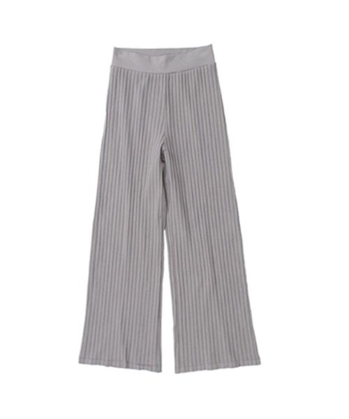 Hanes(ヘインズ)/ヘインズ Hanes パンツ ワイドパンツ レディース RIB WIDE PANTS ブラック グレー ベージュ ブラウン 黒 HW9－R322/ライトグレー