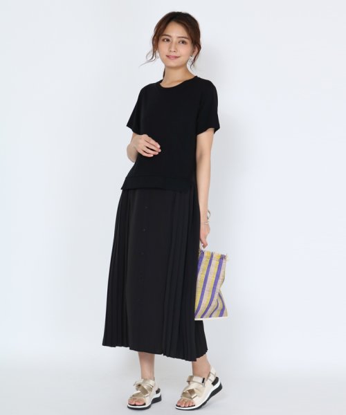 セール Scotclub スコットクラブ 手洗い可 シャツドッキングプリーツワンピース ヴァン Vin Magaseek