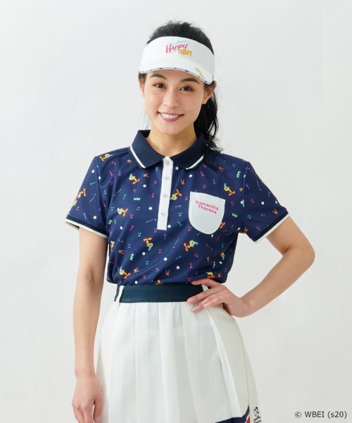 Samantha GOLF(サマンサゴルフ)/トゥイーティーコラボ総柄ポロ/ネイビー