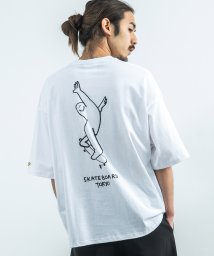 Rocky Monroe(ロッキーモンロー)/MARK GONZALES マークゴンザレス Tシャツ 半袖 メンズ レディース ビッグシルエット ルーズ ボックス 綿 コットン カジュアル ストリート プリ/ホワイト系1