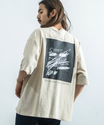 Rocky Monroe(ロッキーモンロー)/MARK GONZALES マークゴンザレス Tシャツ 半袖 メンズ レディース ビッグシルエット ルーズ ボックス 綿 コットン カジュアル ストリート プリ/ベージュ系2