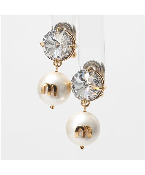 セール 12 Off Miumiu ミュウミュウ 5jo561 2d4y ソリテールジュエル イヤリング アクセサリー F0zjk Oro White Crystal レディース ミュウミュウ Miumiu Magaseek