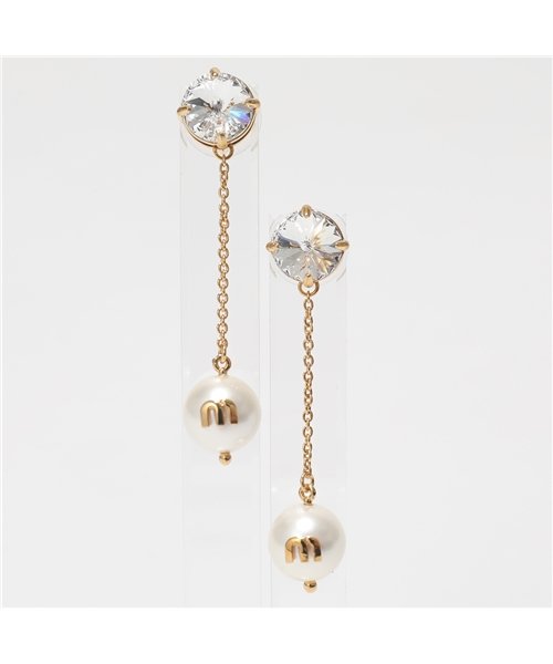 セール Miumiu ミュウミュウ 5jo562 2d4y ソリテールジュエル ピアス アクセサリー F0zjk Oro White Crystal レディース ミュウミュウ Miumiu Magaseek