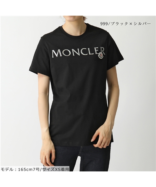 【MONCLER(モンクレール)】8C71510 V8094 カラー4色 メタリックロゴ 半袖 Tシャツ カットソー クルーネック アイコン パッチ  レディース