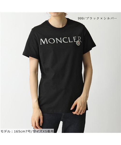 セール Moncler モンクレール 8c V8094 カラー4色 メタリックロゴ 半袖 Tシャツ カットソー クルーネック アイコン パッチ レディース モンクレール Moncler Magaseek