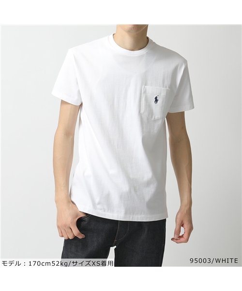 RALPH LAUREN(ラルフローレン)/【Ralph Lauren(ラルフローレン)】7107070 カラー6色 クルーネック 半袖 Tシャツ カットソー メンズ    /ホワイト